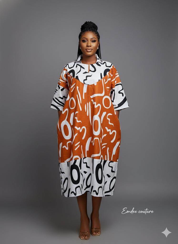 abstract azure shift dress orange abstract azure shift dress orange