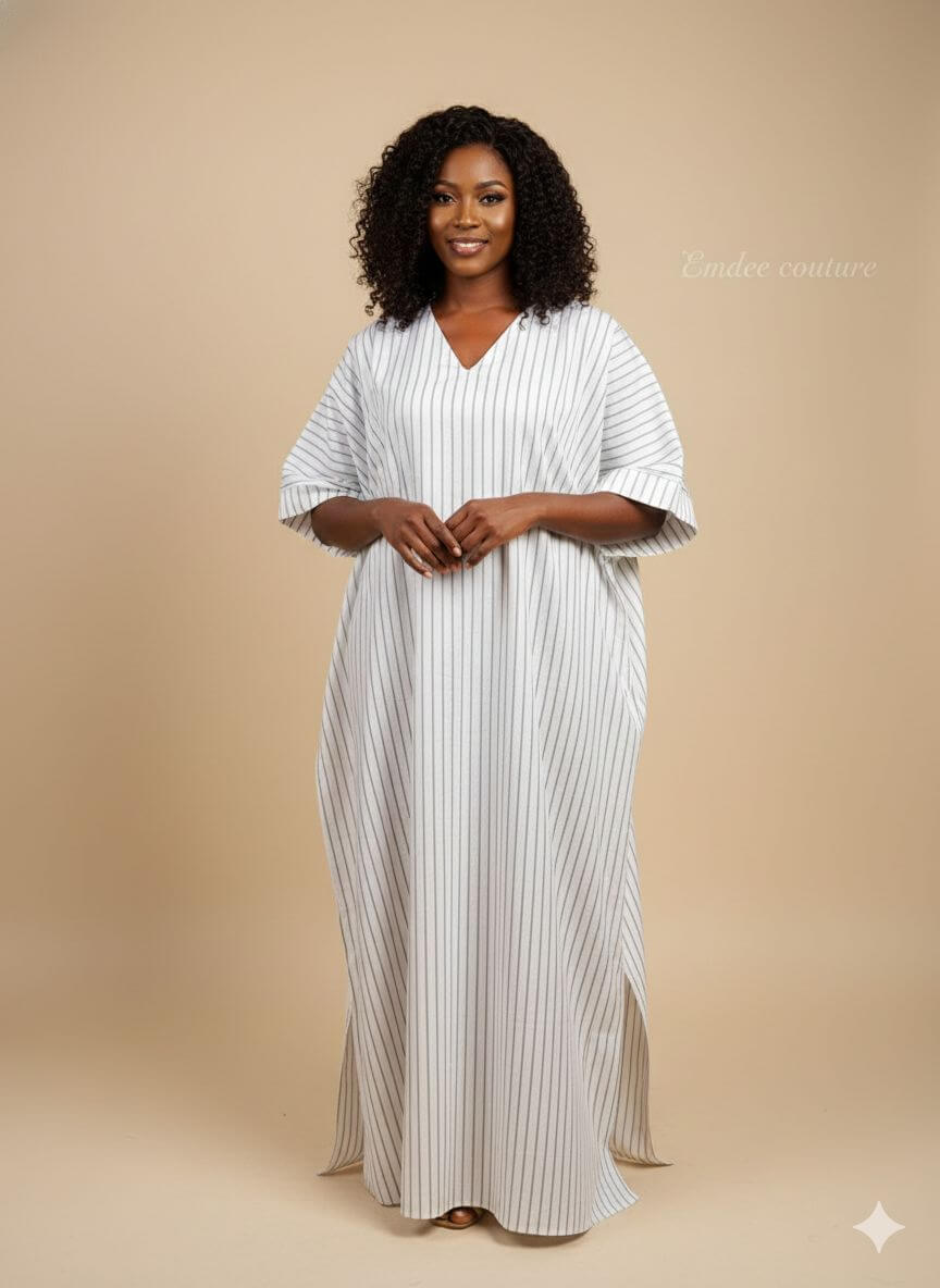 the pin stripe kaftan the pin stripe kaftan